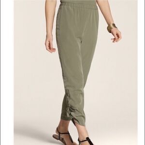 Chico's‎ Cinched Utility Pants Pull-On Casual Lightweight Army Green S